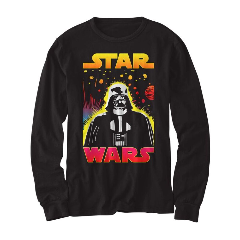 Star Wars Hybrid Big Boys Star Wars Vader Glowing Long Sleeves Graphic T-Shirt